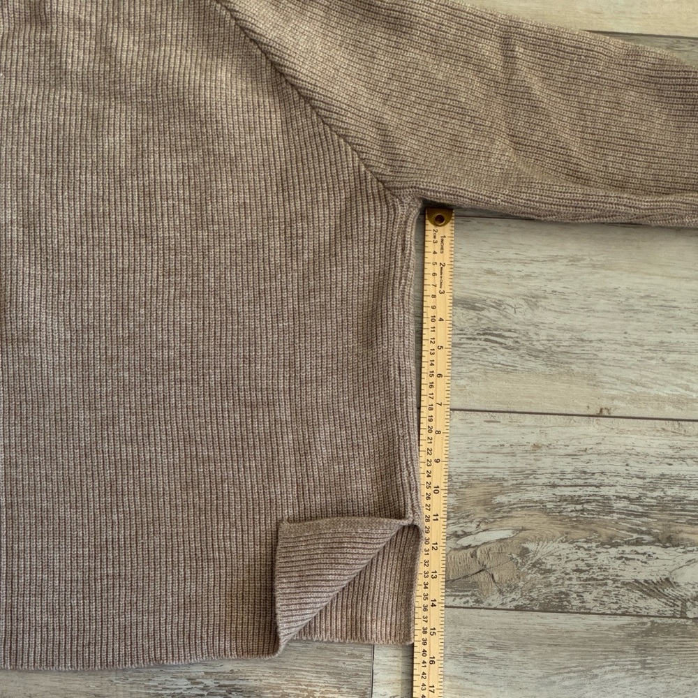 Women's Beige Crew Neck Sweater - Picture 4 of 7